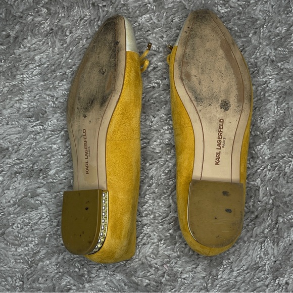 Karl Lagerfeld Yellow and Cream Women's Shoes - Picture 9 of 9